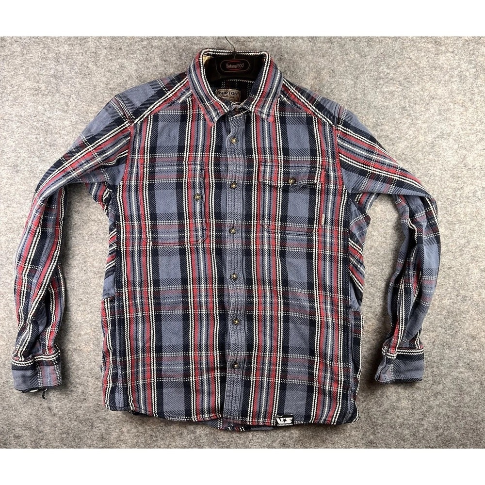 Burton Snowboarding Long Sleeve  Flannel  Size M Vintage